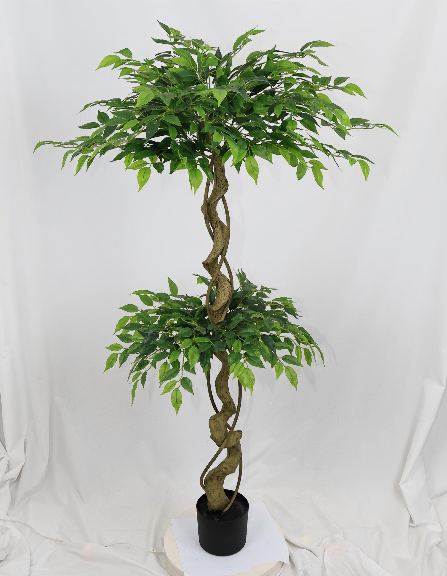 6FT Artificial Ficus Tree, Lifelike Faux Banyan Tree with Pot for Home, Office Patio Decor, 1pc/set image 4