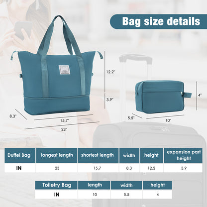 Softside Luggage Expandable 3 Piece Set Suitcase with Duffel Bag Upright Spinner Softshell Lightweight Luggage Travel Set-22/26/30 IN image 9