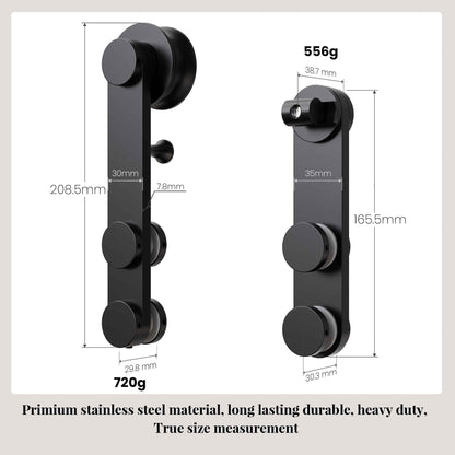 56-60" W * 76" H Frameless Single Sliding Shower Doors Without Soft-Close, Bathroom Sliding Shower Door With Towel Rail And Auxiliary Handle, 5/16" (8mm) Thick SGCC Tempered Glass Door, Matte Black image 5