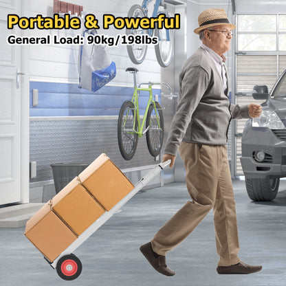 Folding Hand Truck Heavy Duty Foldable Dolly Cart with Wheels, Aluminum Collapsible Hand Cart Portable with Telescoping Handle image 4
