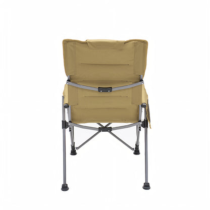 5-Position Adjustable Reclining Camping Chair, Side Pocket & Carry Bag, Heavy Duty, Portable Outdoor Chair for Beach, Camping, Patio,khaki image 9