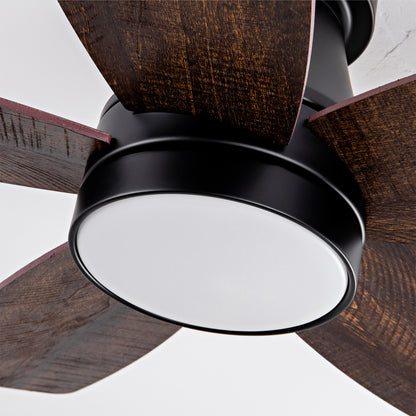 Ceiling Fans with Lights and Remote, 32 Inch Low Profile Ceiling Fan with Light, Flush Mount, Reversible, 3CCT, Dimmable Black Modern Ceiling Fan for Bedroom, Living Room, Outdoor Patio image 6