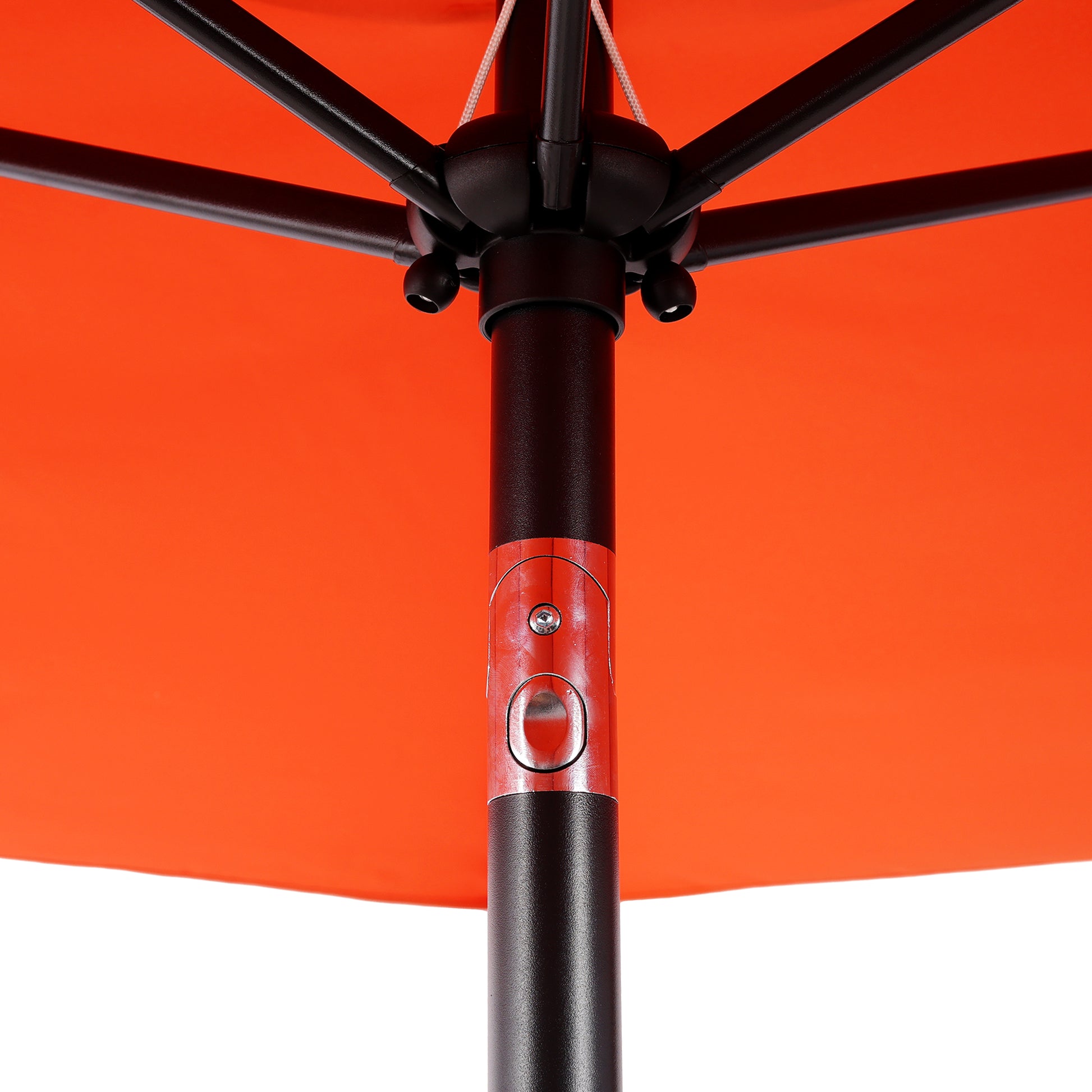 7.5 FT Patio Umbrella, Outdoor Market Yard Umbrella, Sun Shade Umbrella with Push Button Tilt and Crank Mechanism for Garden, Deck, Pool and Backyard, Not Include Umbrella Base, Orange image 10