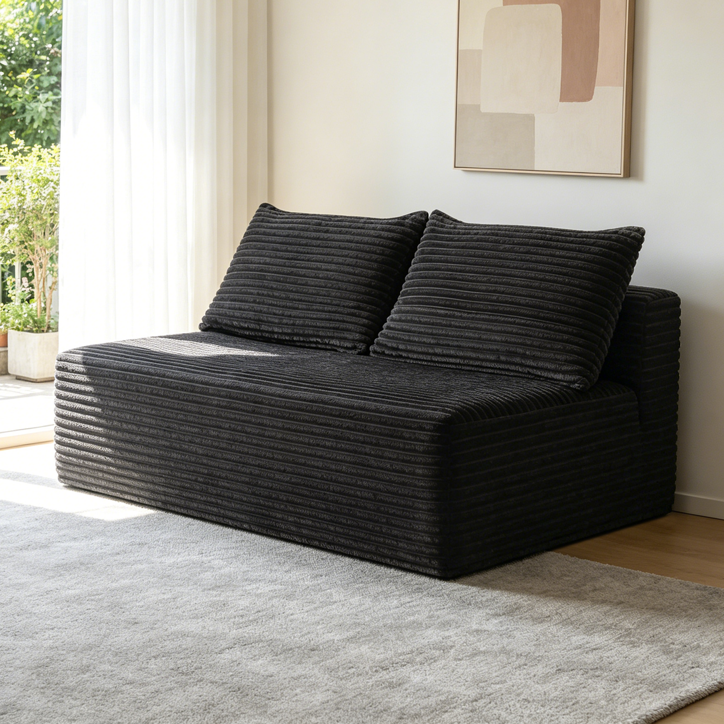 New-69"Cloud Sectional Couch, L-Shape Chaise with R-Shape Chaise with Deep Seat and Comfortable 2 Seater Couch for Modern Living Room,(Plush Fabric),Grey image 1