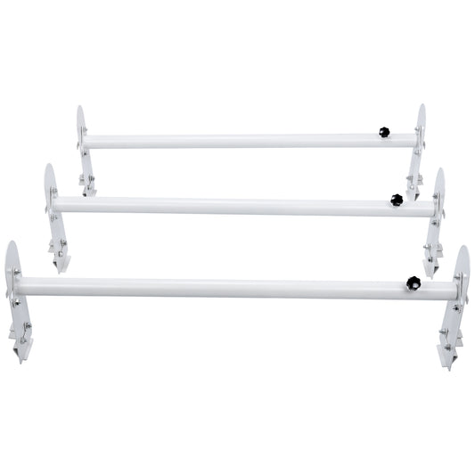 Van Roof Ladder Rack, 3 Bars Alloy Steel Roof Racks, 750 LBS Capacity Rain-Gutter Roof Rack, Adjustable Length 40.2" to 74.8", Van Ladder Rack Compatible with Chevrolet Express, GMC Savana, etc image 1