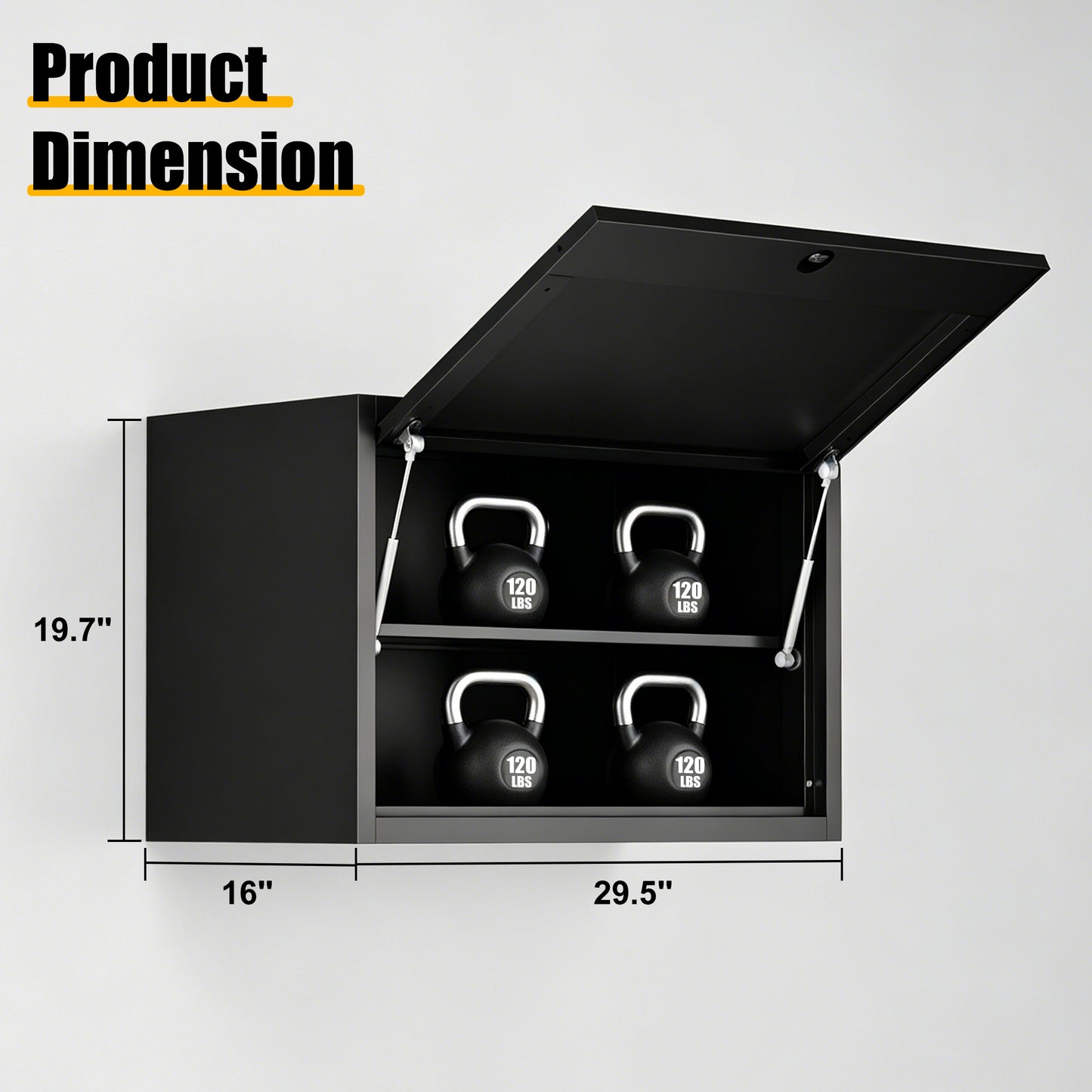 Heavy Duty Metal Wall Mounted Tool Storage Cabinet Steel Metal,Garage Storage Cabinet for Garage,Workshop,Basement,Kitchen,Assembly Required image 2
