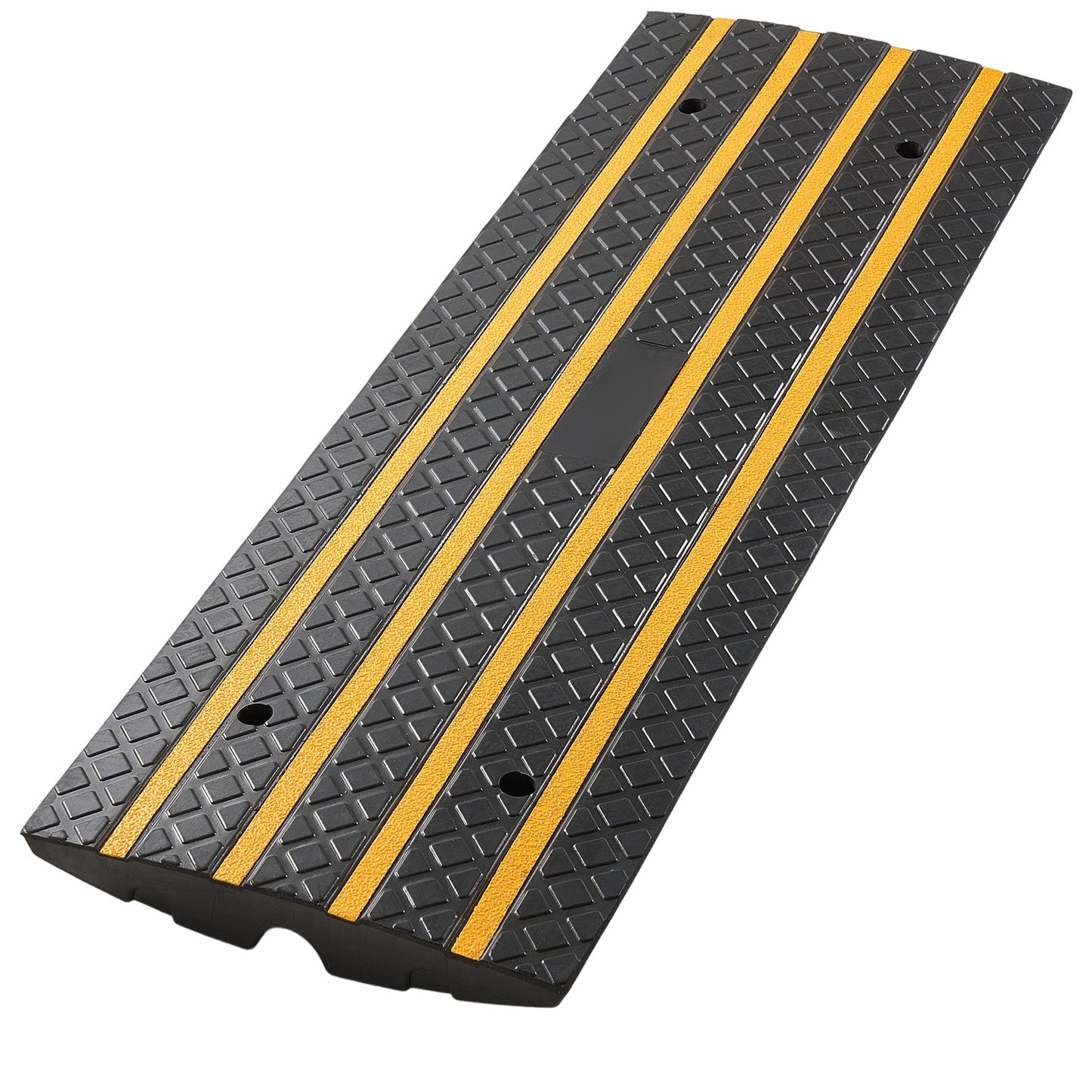 Car Driveway Rubber Curb Ramp, 33069 lbs Load Capacity, 2.6 inch Rise Curbside Bridge Ramp with Yellow Reflective Strips, Suitable for Loading Dock, Warehouse, Garage, Sidewalk (3 Pack) image 2