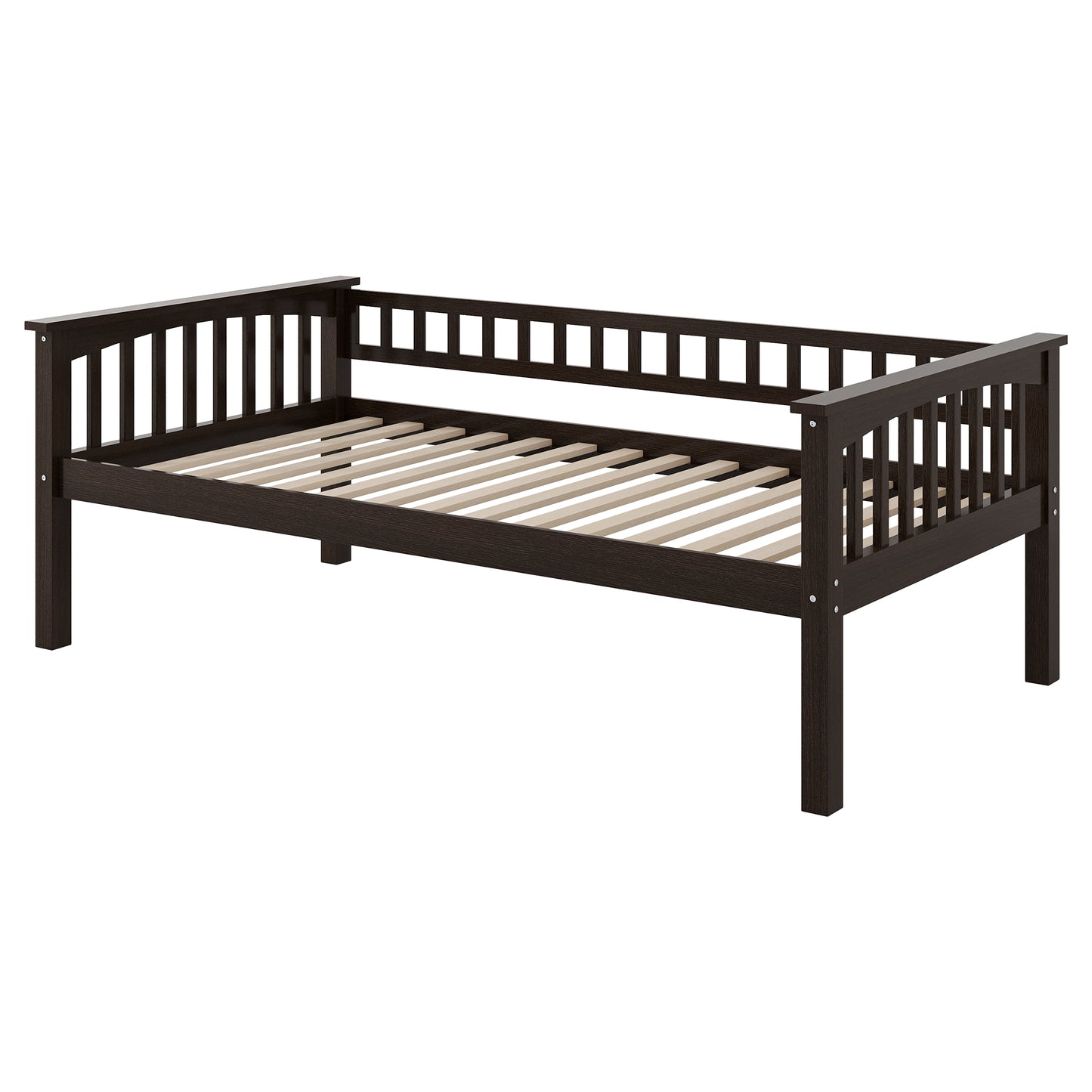 Twin over Twin Bunk Bed with Drawers, Convertible Beds, Espresso image 10