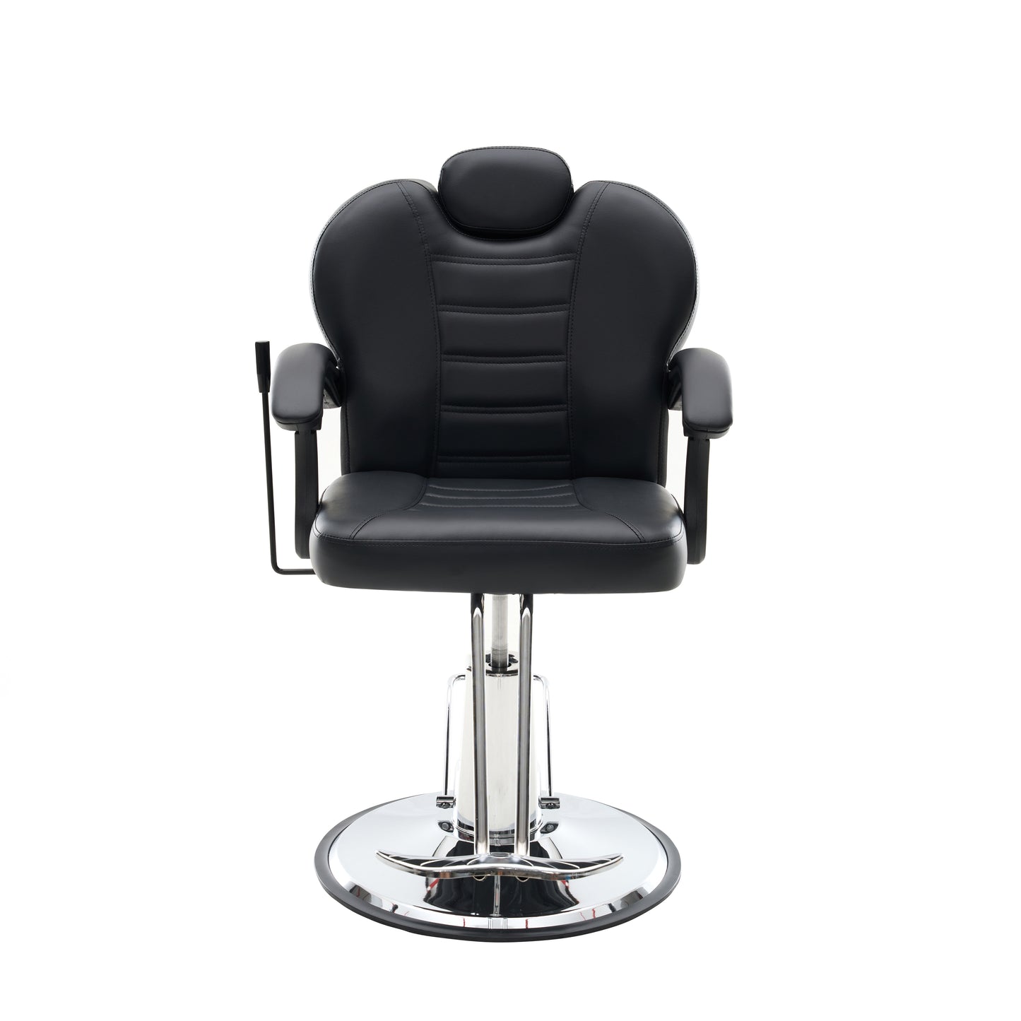 90°-150° Reclining Barber Chairs for Barbershop, Heavy Duty Hydraulic Pump 360°Swivel Salon Chair for Hair Stylist -Black image 5