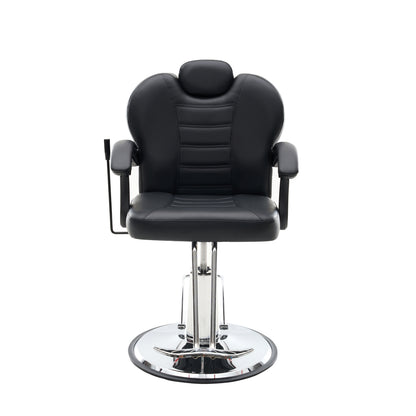 90°-150° Reclining Barber Chairs for Barbershop, Heavy Duty Hydraulic Pump 360°Swivel Salon Chair for Hair Stylist -Black image 5