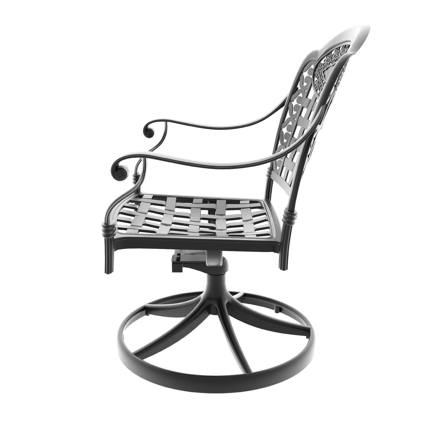 Cast Aluminum Swivel Rocking Chair Set of 2 image 2
