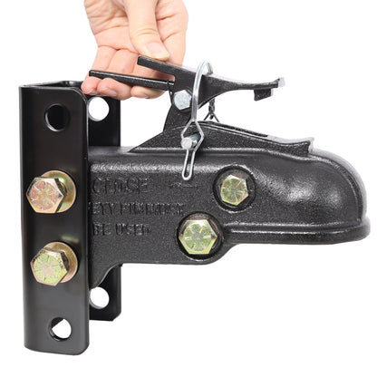 2-5/16 Inch Channel Mount Trailer Coupler, 15000 LBS Heavy Duty Hitch Ball Coupler with 3-Position Adjustable Channel Bracket & Complete Fasteners image 10