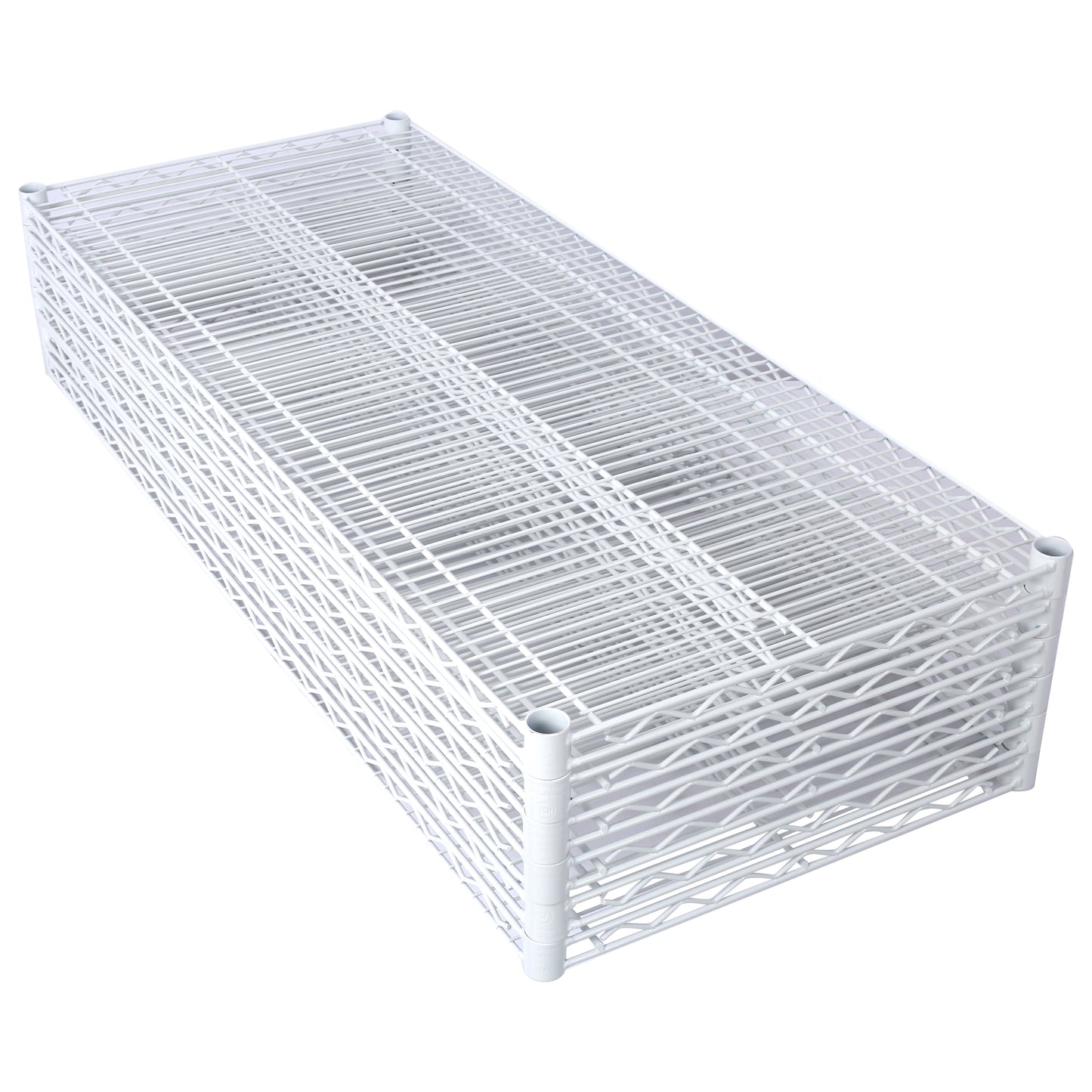 6 Tier 6000lbs Capacity NSF Metal Shelf Wire Shelving Unit, Heavy Duty Adjustable Storage Rack with Wheels & Shelf Liners for Commercial Grade Utility Steel Storage Rack, white - 84"H x 48"L x 20"D image 9