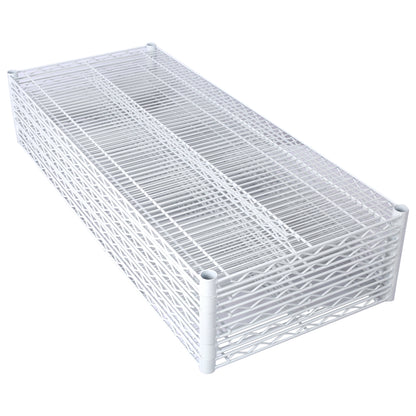 6 Tier 6000lbs Capacity NSF Metal Shelf Wire Shelving Unit, Heavy Duty Adjustable Storage Rack with Wheels & Shelf Liners for Commercial Grade Utility Steel Storage Rack, white - 84"H x 48"L x 20"D image 9