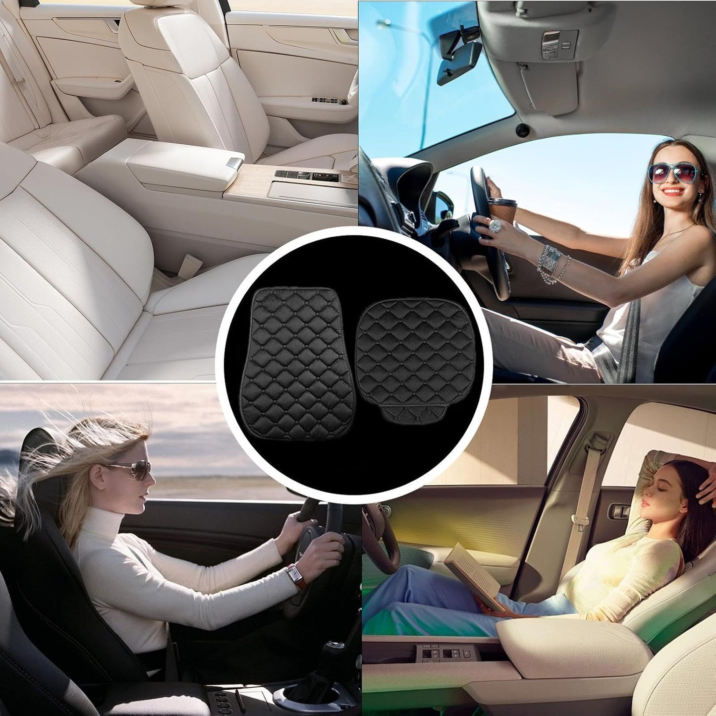 Car seat cover installed in vehicle