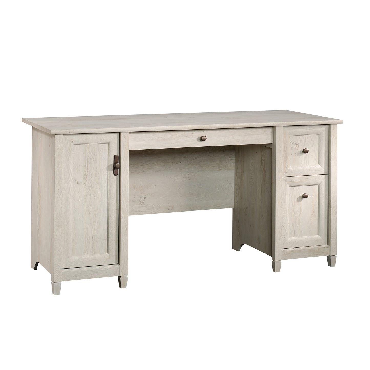 Coastal Computer Desk with Slide-Out Keyboard Tray, Gray finish image 1