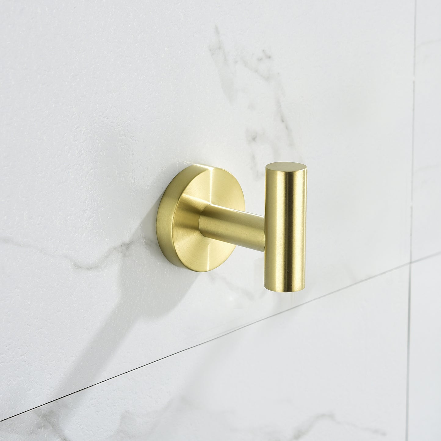 6-Pieces Bathroom Hardware Accessories Set, Bath Towel Bar, Towel Ring, Toilet Paper Holder and Towel Hooks for Wall Mounted image 10