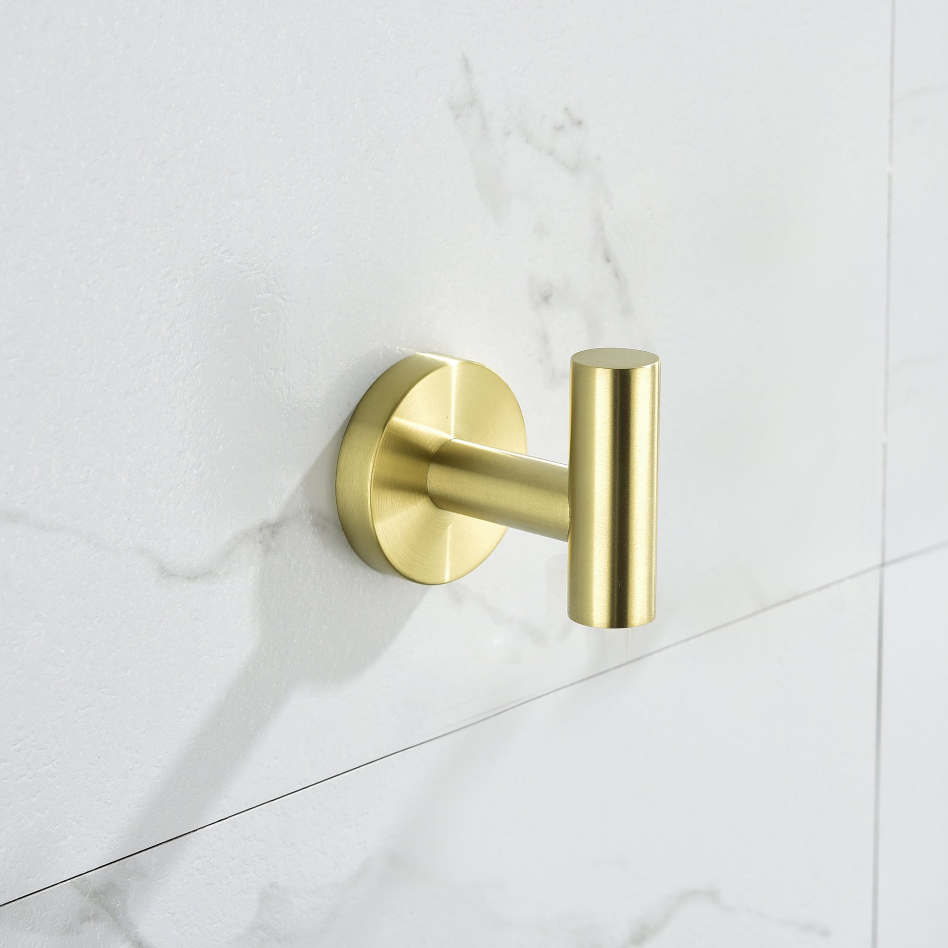 6-Pieces Bathroom Hardware Accessories Set, Bath Towel Bar, Towel Ring, Toilet Paper Holder and Towel Hooks for Wall Mounted image 10
