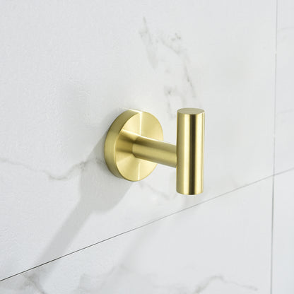 6-Pieces Bathroom Hardware Accessories Set, Bath Towel Bar, Towel Ring, Toilet Paper Holder and Towel Hooks for Wall Mounted image 10