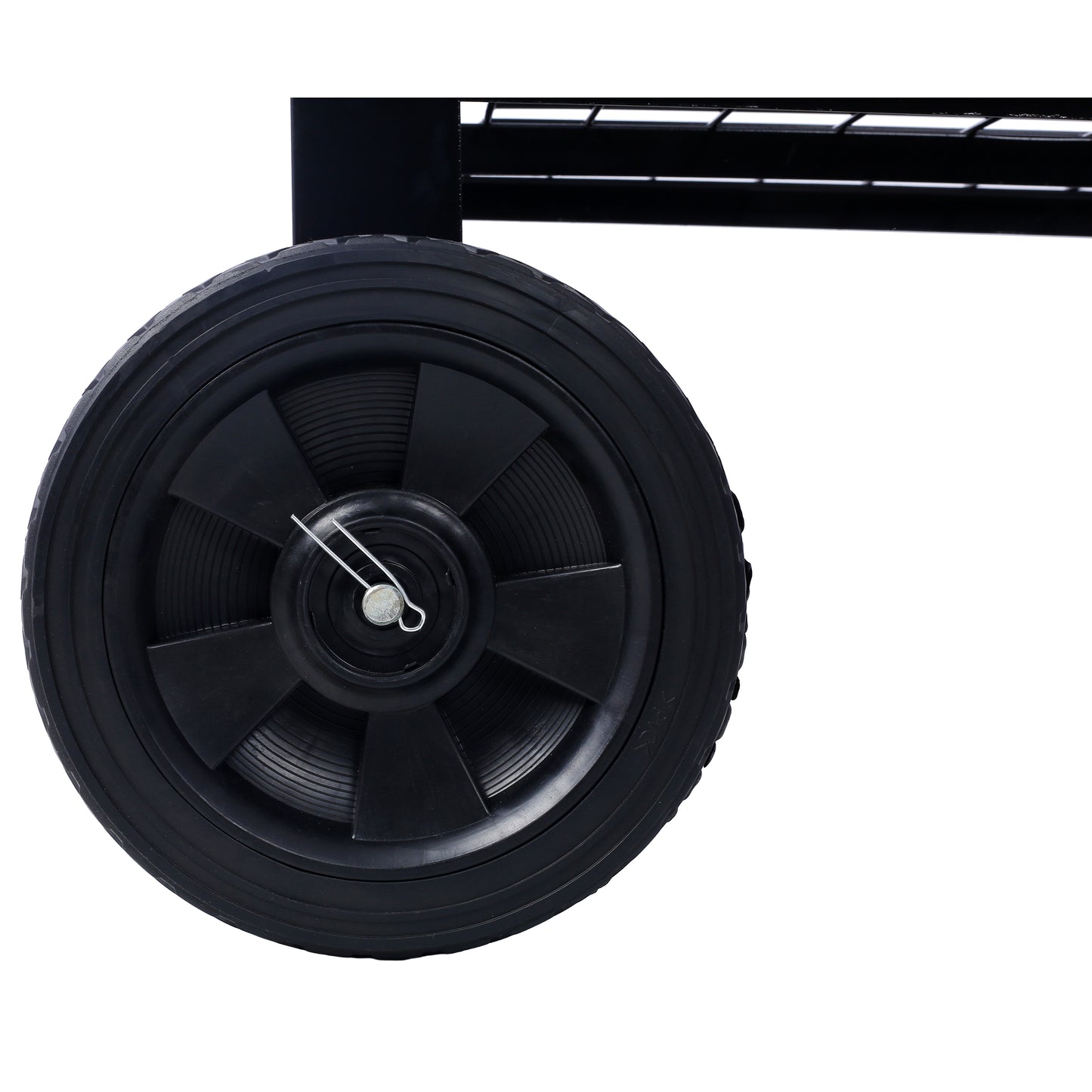Products Elevated Mobile Raised Ergonomic Metal Planter Garden Bed for Backyard, Patio w/Wheels, Lower Shelf, black image 10
