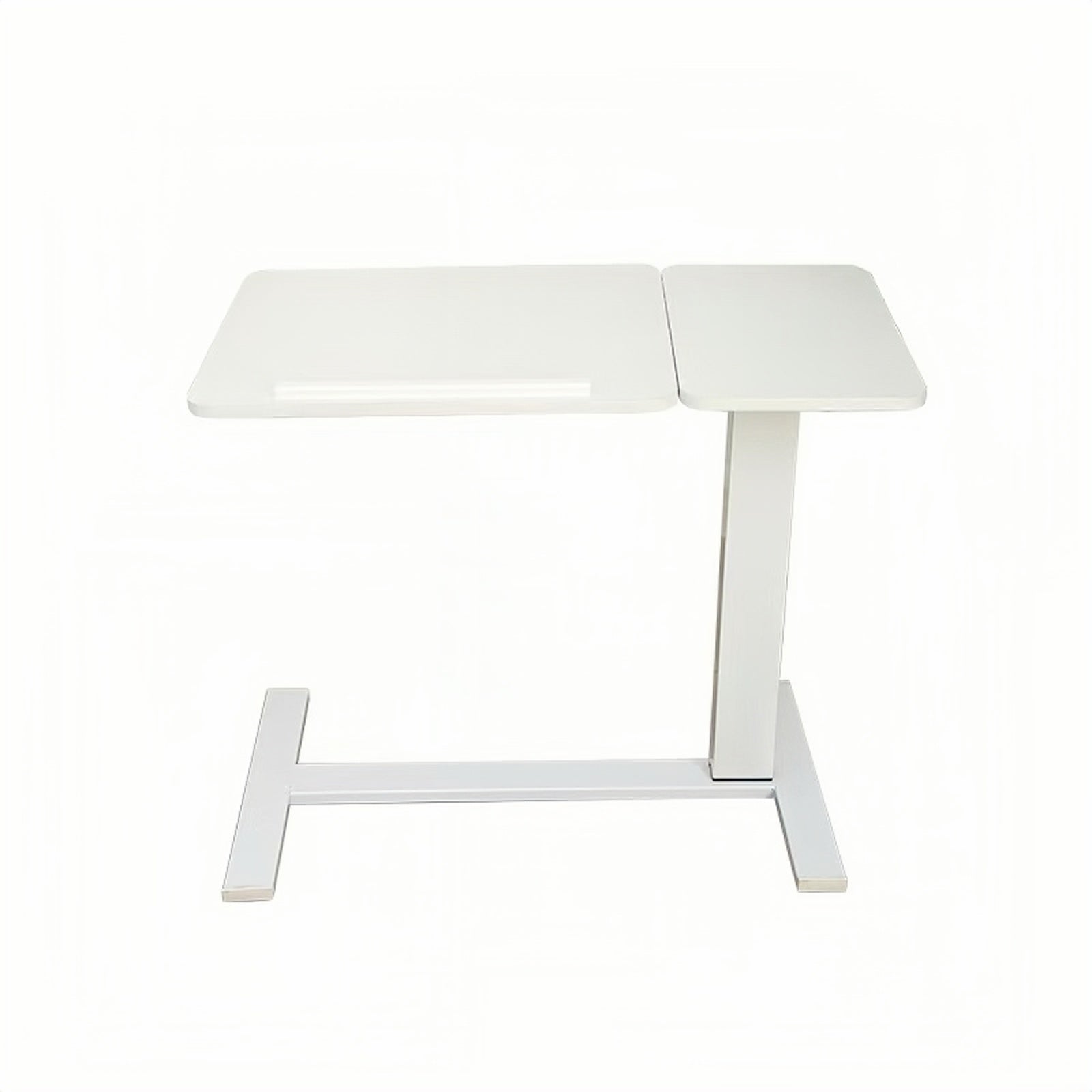 Overbed Bedside Desk, Mobile Rolling Laptop Stand Tilting Overbed Table with Wheels, Height Adjustable Tray Table for Laptop Bed Sofa Side Table, Bedside Table (WHITE) image 10