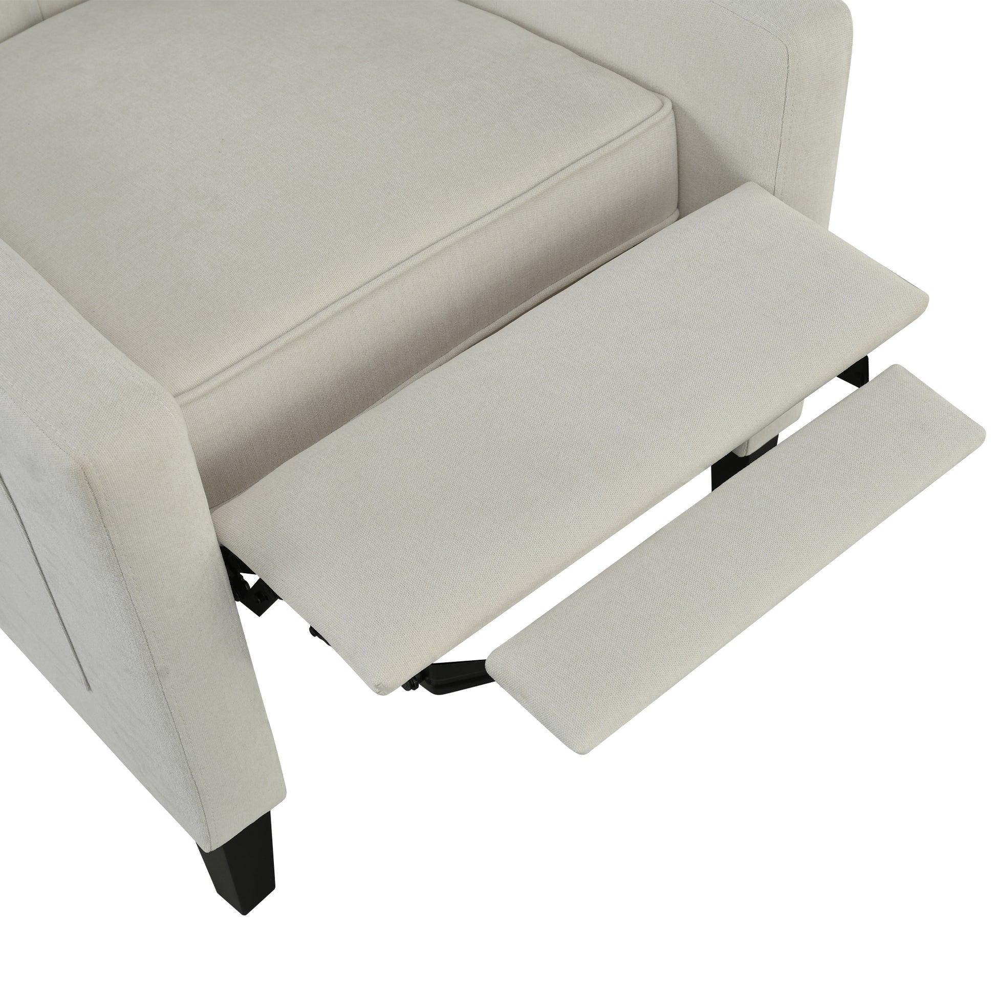 Manual Adjustable WingBack Recliner Chair. with Foldable Side Table, USB Charging ports,Modern Comfy PushBack Reclining Chairs for Living Room, Bedroom,Dorm, Office image 8