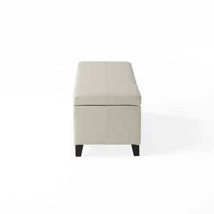 Upholstered PU Leather Storage Ottoman, Solid Wooden Legs (old sku 57742.00IVY) image 12