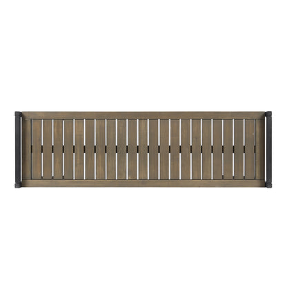 HOPKINS INDUSTRIAL WOOD AND METAL BENCH image 9