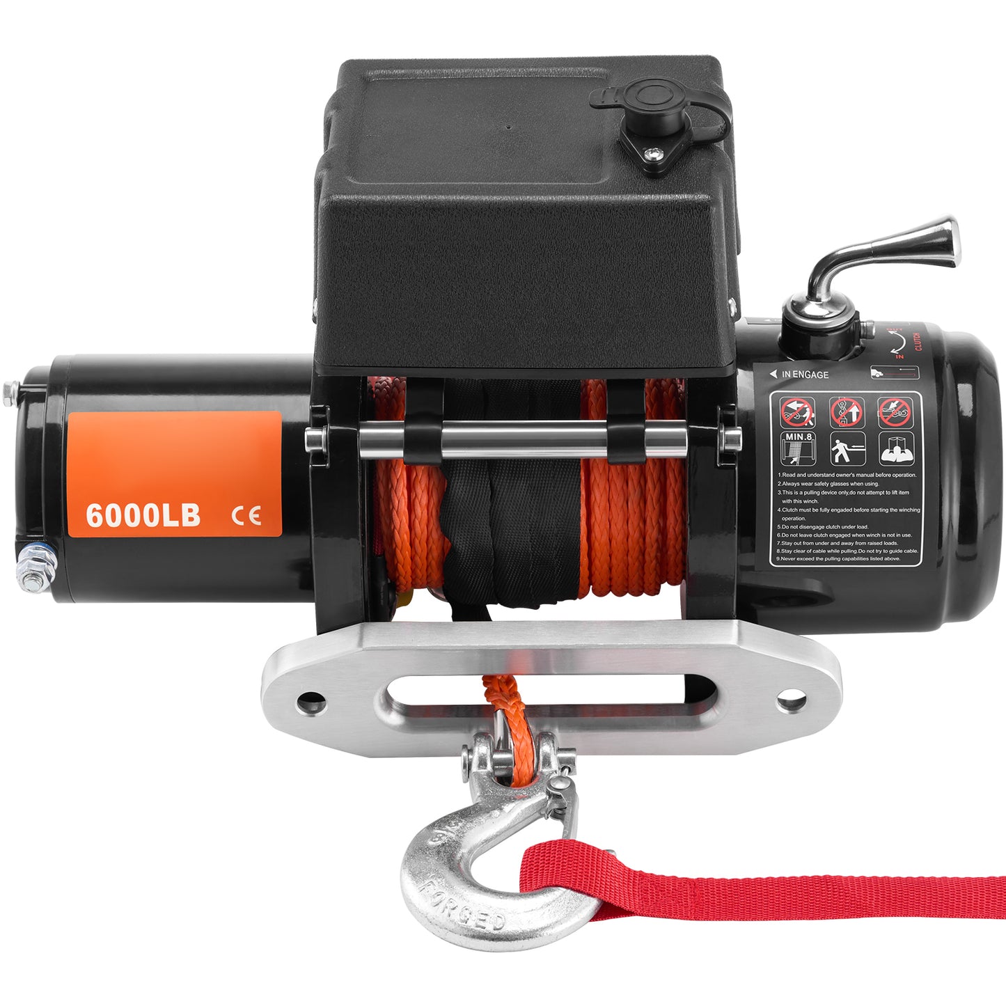 Electric Winch for Truck 6000 lb Synthetic Rope Waterproof Remote Control image 3