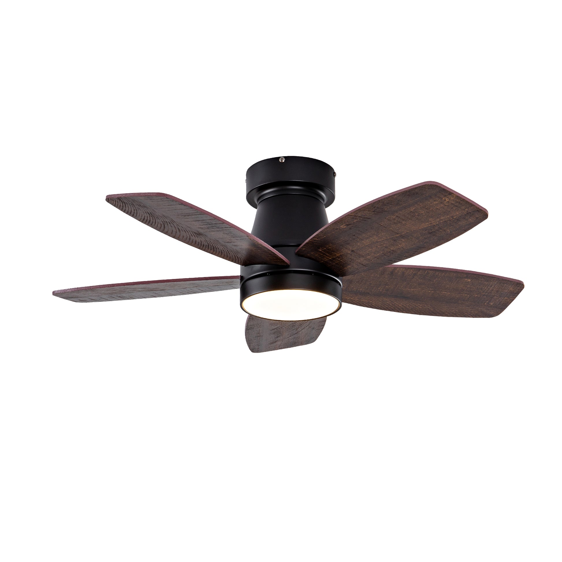 Ceiling Fans with Lights and Remote, 32 Inch Low Profile Ceiling Fan with Light, Flush Mount, Reversible, 3CCT, Dimmable Black Modern Ceiling Fan for Bedroom, Living Room, Outdoor Patio image 8
