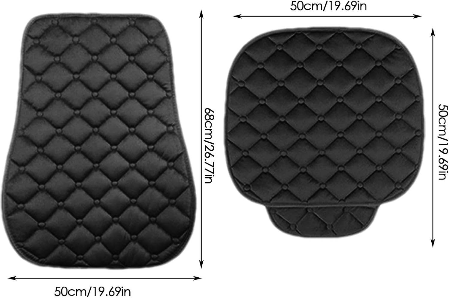 Diamond pattern design on fleece seat cover