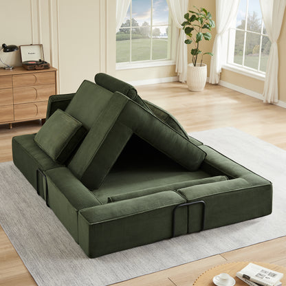 Large modern corduroy sofa can be freely combined, suitable for living room, parent-child castle, building block sofa image 3