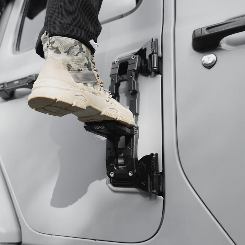 OMU Genesis Series Door Hinge Step Aluminum Door Hinge Step Folding Foot Pedal Side Ladder Compatible with 2007-2017 Jeep Wrangler JK,2018-2026 Jeep Wrangler JL & 2020-2026 Jeep Gladiator image 7