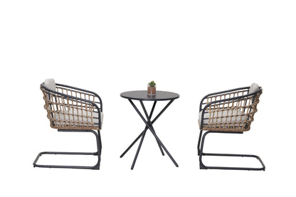 3-Piece Outdoor Wicker Bistro Set image 3