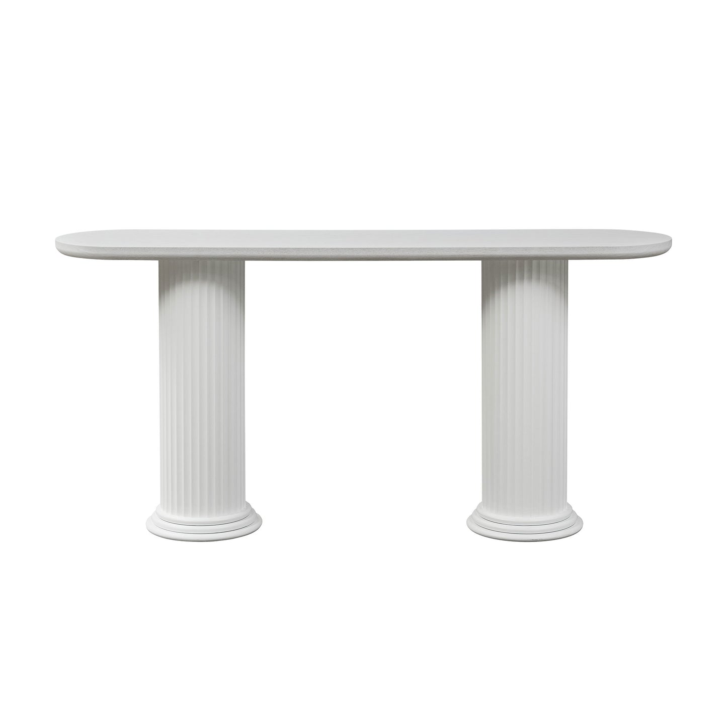 62.99 inch Modern Design Console Table with Roman-style Legs,MDF Entryway Table with Wood Venner for Living Room,Hallway image 2
