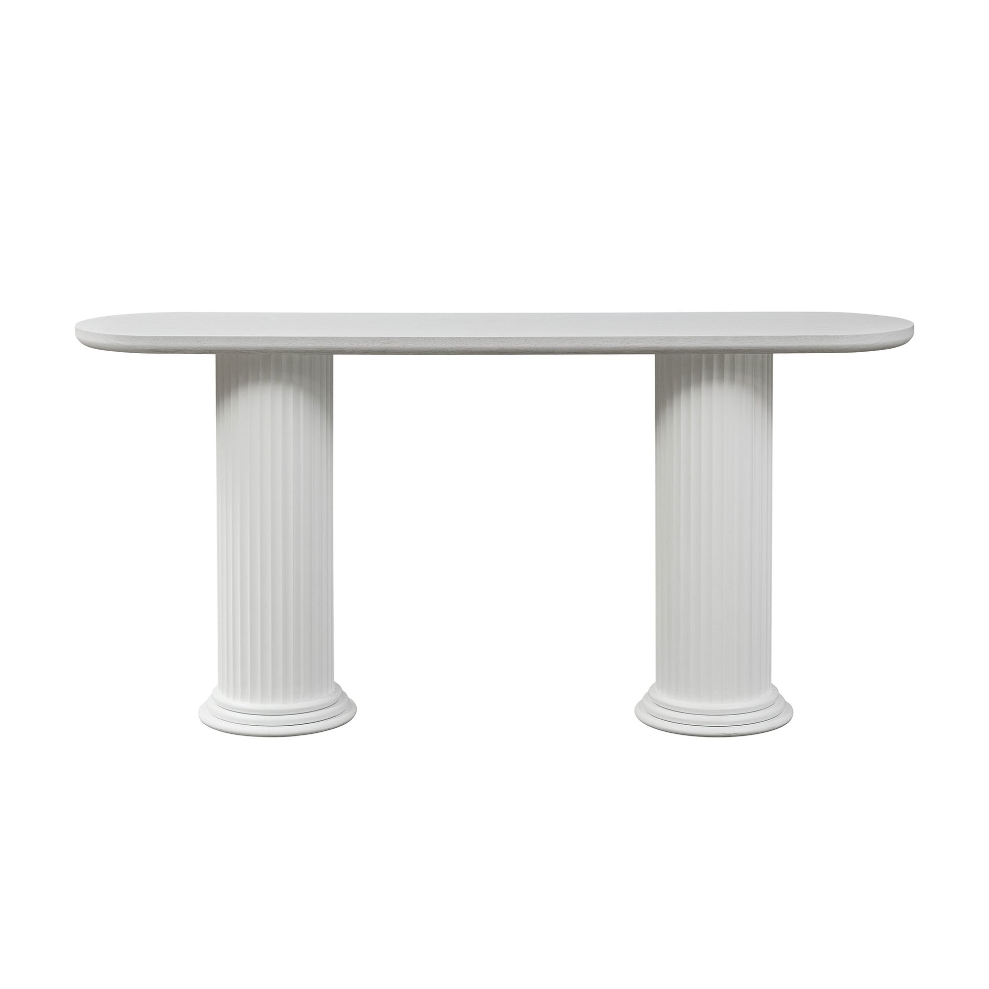 62.99 inch Modern Design Console Table with Roman-style Legs,MDF Entryway Table with Wood Venner for Living Room,Hallway image 2