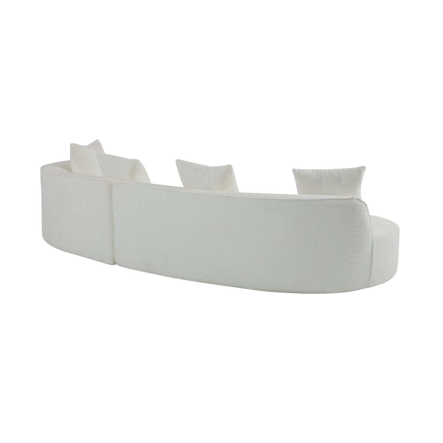 126"Curved Sectional Sofa (Beige-D28 Full Foam) image 4