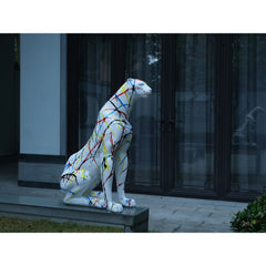 Large Modern Resin Leopard Sculpture,Classical Leopard Statues for Home Decor, H:31.5 Inch Big Size Suitable for Various Shops Hall ,Highly Eye-Catching