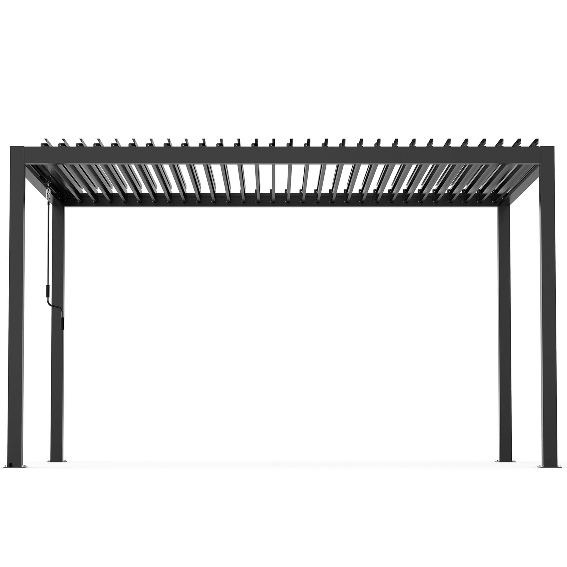 8640 Louver Pergola 10x13FT Aluminum Frame & Steel Louvers image 3