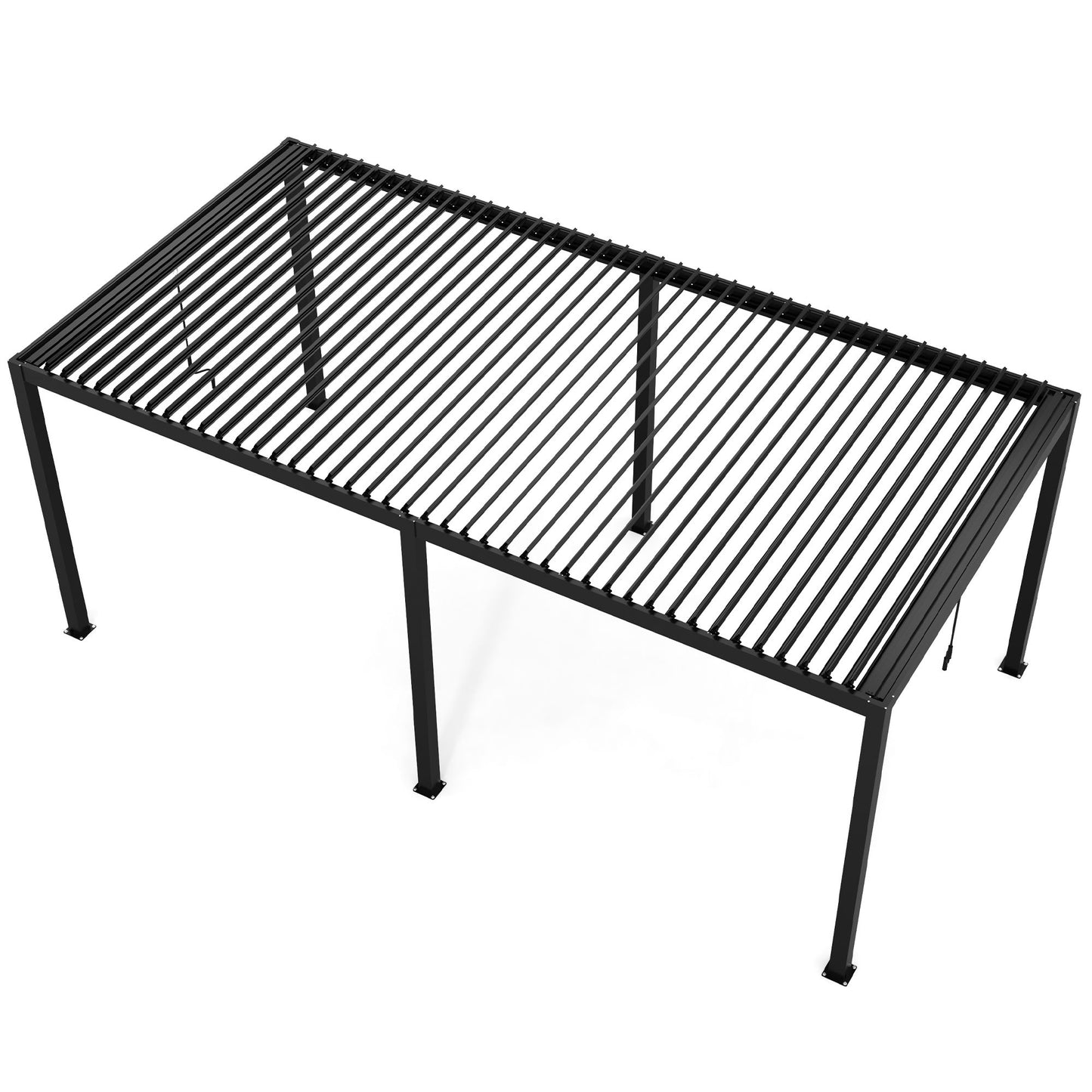 8640E Louver Pergola 10x19FT Aluminum Frame & Steel Louvers image 3
