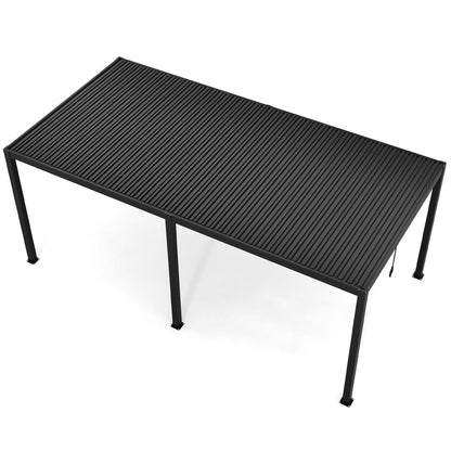 8640E Louver Pergola 10x19FT Aluminum Frame & Steel Louvers image 4