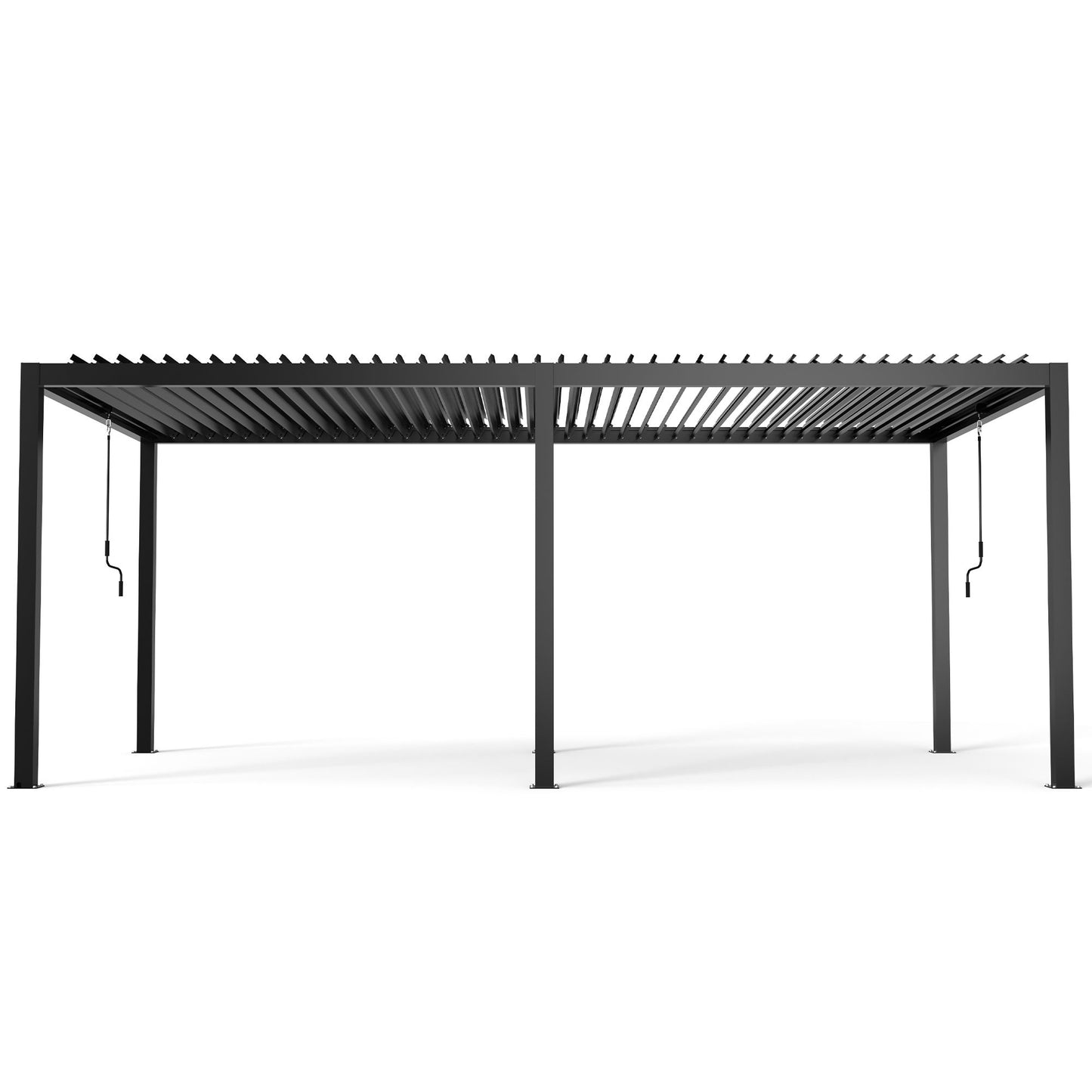 8640E Louver Pergola 10x19FT Aluminum Frame & Steel Louvers image 2