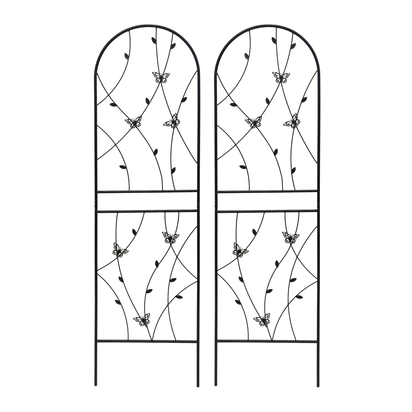 4 Pack Metal Garden Trellis 71" x 19.7" Rustproof Trellis for Climbing Plants Outdoor Flower Support Butterfly Deco Black image 11