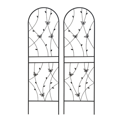 4 Pack Metal Garden Trellis 71" x 19.7" Rustproof Trellis for Climbing Plants Outdoor Flower Support Butterfly Deco Black image 11