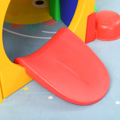 Qaba Caterpillar Tunnel for Kids, Outdoor Indoor Climb and Crawl Through, Play Equipment for Toddler 3-6, 4 Sections, for Daycare, Preschool, Playground, Multicolor