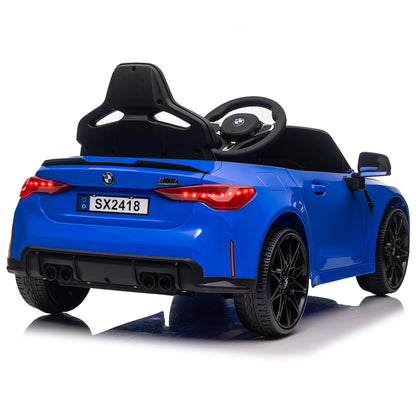 BMW M4 12v Kids ride on toy car 2.4G W/Parents Remote Control,Three speed adjustable,Power display, USB,MP3,Bluetooth,LED light,story,A handle with wheels and a pull, easy to carry image 7