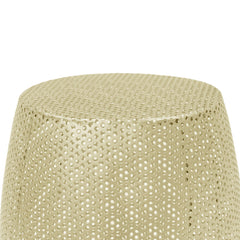 Stylish Round Metal Hollow Side Table for Modern Decor