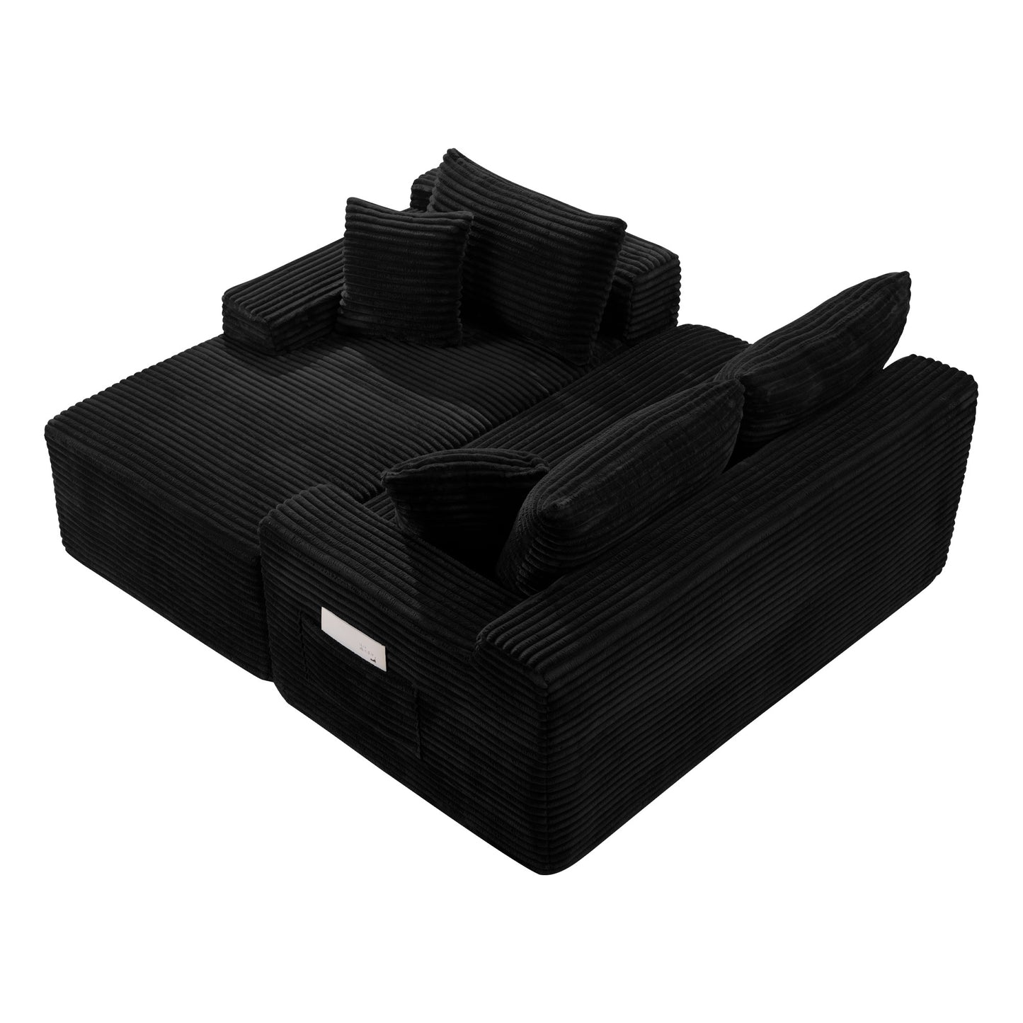 94.5" Cloud Modular Sectional Sofa Couch with L-Shape Chaise,Modern Minimalist Upholstered Couches for Living Room Bedroom,Deep Seat Corner Couch,No Assembly Required image 10
