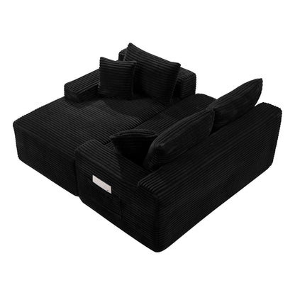94.5" Cloud Modular Sectional Sofa Couch with L-Shape Chaise,Modern Minimalist Upholstered Couches for Living Room Bedroom,Deep Seat Corner Couch,No Assembly Required image 10