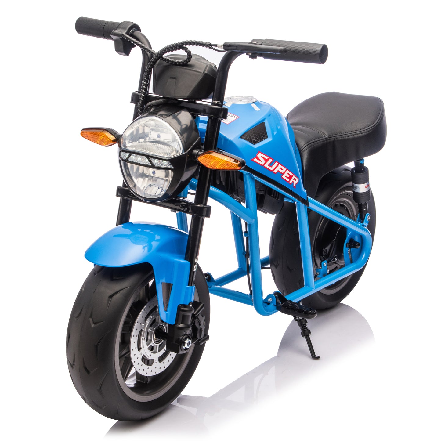24V300W Kids Ride On XL Electric Toy Muscle Motorcycle,High-Speed Hub Motor,14''Fat EVA Wheels,Twist Grip Throttle,Speed up to 11.18MPH,Dual Suspension,Music&Light,Long Life Battery For Kids 6+ image 10